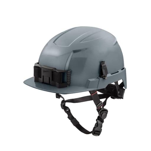 Gray Front Brim Helmet