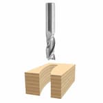 Solid carbide 3-flute upcut spiral bit