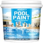Pool Paint Ocean Blue 211oz, Durability Water-Based Acrylic Resin Concrete Pool Paint, Quick-drying Waterproof Coating for Underground Aboveground Cement Pond, Water Parks, Fiberglass Stock Tank 1 Gal
