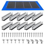 Solar Panel Mounting Brackets, Roof Mount Kit, Rails and Clamps Included for Thickness 1.18”-1.38”, 4pcs in A Row Assembly on Tin, Flat and Sheet Rooftop, Aluminum Alloy