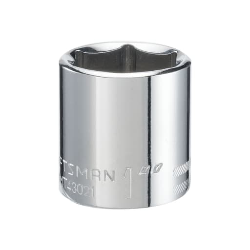 3/8-in Drive 1-in 6 Point SAE Shallow Socket