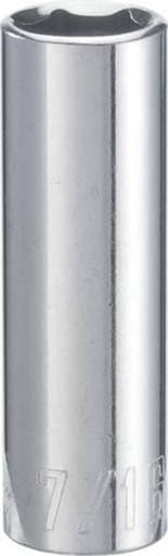 1/4-in Drive 7/16-in 6 Point SAE Deep Socket