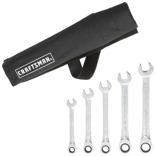 5 Pc SAE Ratcheting Wrench Set
