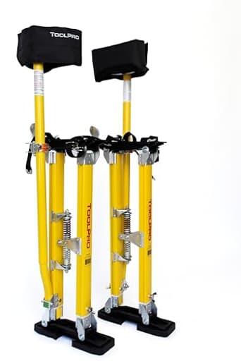 Professional Grade Adjustable Magnesium Drywall Stilts - for Drywall Installation, Painting, and More. (24-40 in. with Soft Straps) Soft Strap Bands to Reduce Soreness and Ensure a Smoother use