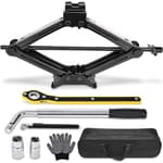 Car Jack Kit Scissor Jack for Car 2.5 Ton (5511 lbs) Tire Jack Tool Kit Universal Car Emergency Kit with Lug Wrench Tire Changing Kit for Car SUV