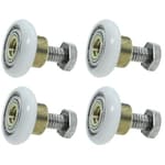 4PCS 20mm Diameter Glass Shower Door Sliding Door Roller Pulley Replacement Part Shower Door Hardware Installation Kit Suitable for Shower Massage Room Bathtubs