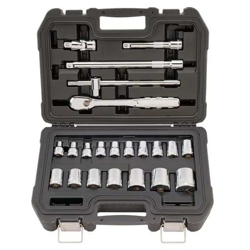 22 pc 1/2 in Drive Metric Socket Set - 6 Point