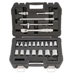 22 pc 1/2 in Drive Metric Socket Set - 6 Point