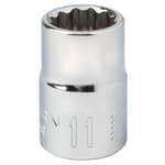 11 mm X 3/8 in. drive Metric 12 Point Standard Socket