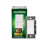 Maestro Fan Control and Light Dimmer for Dimmable LEDs, Incandescent, and Halogen Bulbs, Single-Pole, MACL-LFQ-WH, White