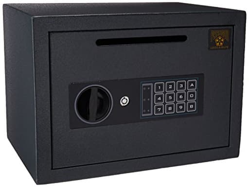 Drop Safe - Digital Compact Steel Money Security Box with Keypad - Deposit Cash Easily – For Home or Business by Paragon Safe - Black, .54 Cubic Feet