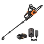 WG323 20V Power Share 10" Cordless Pole/Chain Saw with Auto-Tension
