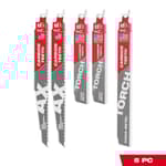 Carbide Demolition Wood and Metal Cutting Reciprocating Saw Blade Set