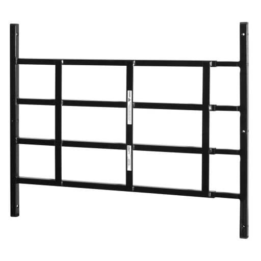 Segal S 4767 Carbon Steel Fixed 4-Bar Window Grill for Home Security and Child Safety, 21-1/4 In., Black Black