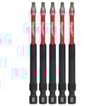 SHOCKWAVE 3-1/2 Impact Square Recess #2 Power Bits (5 Pk)