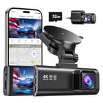 Dash Cam Front Rear, 4K/2.5K Full HD Dash Camera for Cars, Included 32GB Card, Built-in Wi-Fi GPS, 3.16” IPS Screen, Night Vision, 170°Wide Angle, WDR, 24H Parking Mode