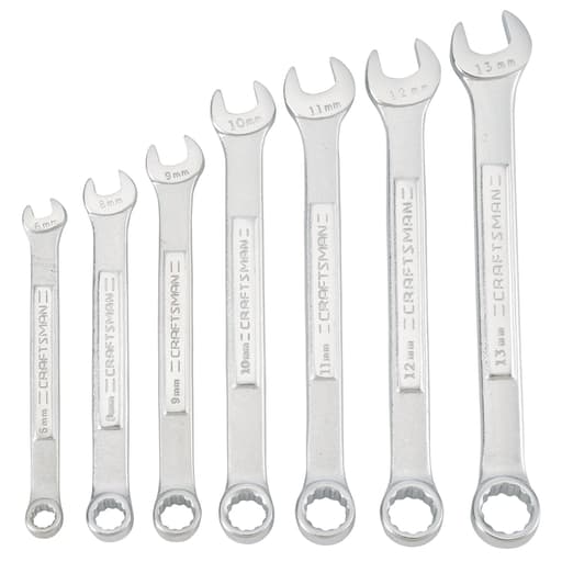 7PC METRIC COMBINATION WRENCH SET