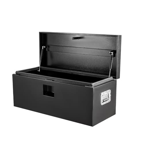 36 Inch Black Steel Truck Bed Tool Box, Trailer Tongue Box, Truck Storage Organizer Tool Chest For Truck Bed, RV, Trailer