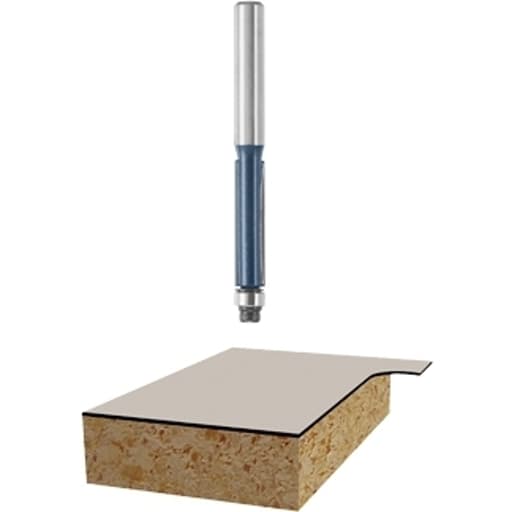 1/4 in. x 1 in. Carbide-tipped 2-flute flush trim router bit