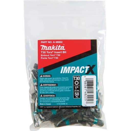 ImpactX T30 Torx 1" Insert Bit