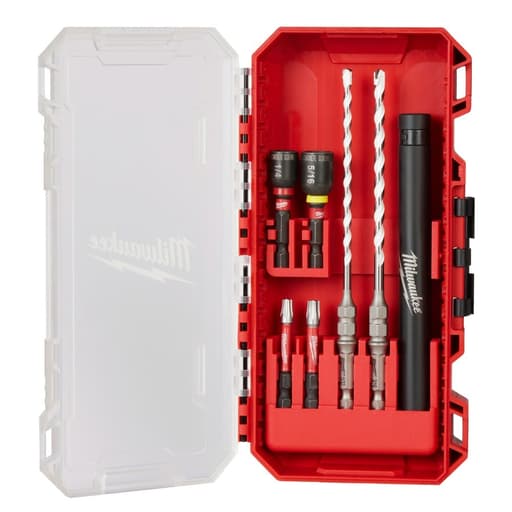 SHOCKWAVE Impact Duty Carbide Multi-Material Drill Bit Concrete Screw Installation Kit