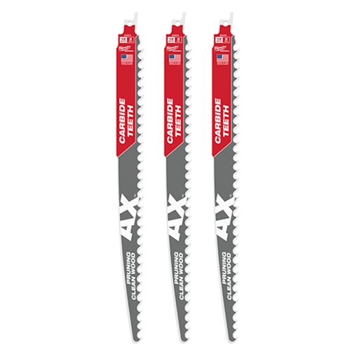 The AX with Carbide Teeth for Pruning & Clean Wood SAWZALL Blade 3PK