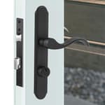 US Flat Slot Storm Door Handle Complete Set Fits for Larson and Wright Screen Door Hardware, 2-1/2" Handle PZ, 7/8" Backset, 7-1/4" Trimplate H.C., Non-Handed, Matte Black