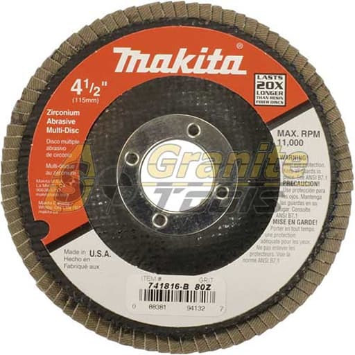 4-1/2" x 7/8" Multi-Disc, 80 Grit, Angled Type 29