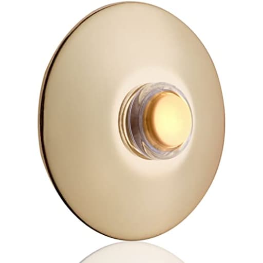 BR5WL Lighted Doorbell Button, 1-Pack, Brass