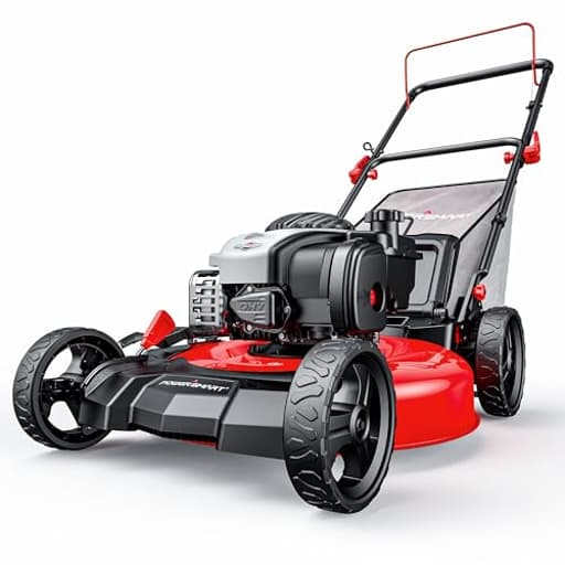 21" 3-in-1 Gas Push Lawn Mower with 140cc 4-Stroke Engine - Wide Cutting Deck, 6 Height Adjustments, Mulching Capability