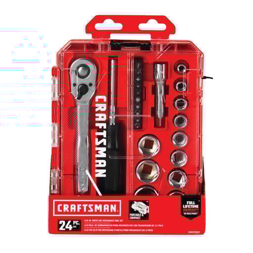 3/8-in Drive 6 Point SAE Mechanics Tool Set