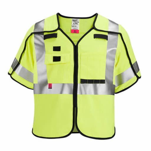 AR/FR Cat. 1 Class 3 Breakaway High Visibility Yellow Safety Vest - L/XL
