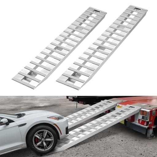 Loading Ramps, 2 Pcs 108 x 15 in, Durable Aluminum and Heavy-Duty Trailer Ramp Set with Anti-Slip Plates, 10000 Lbs Combined Capacity, for Carts, Farm Tractors, ATVs, Lawn Mowers, Motorcycles