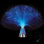 13 inch USB Corded Ice Fiber Optic Mood Novelty Lamps Lighting Glacier Lite with Color-Changing Crystals Base