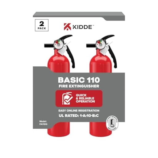 Multi Purpose Fire Extinguisher for Home, Office, Dorm, Residential, 1A10BC, 2 Pack