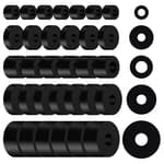 30 Pcs Multi Purpose Rubber Spacer 5 Sizes Spacers Thick Washer Rubber Bushings Washers for Screws Anti Vibration Spacer Bushings Flat Washer