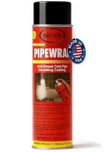 PipeWrap Pipe Insulation Spray Foam for Hard-to-Reach Areas, Fittings & Valves, Anti-Sweat Pipe Coating Spray, Stops Condensation Buildup & Prevents Dripping in Plumbing, HVAC & Refrigeration