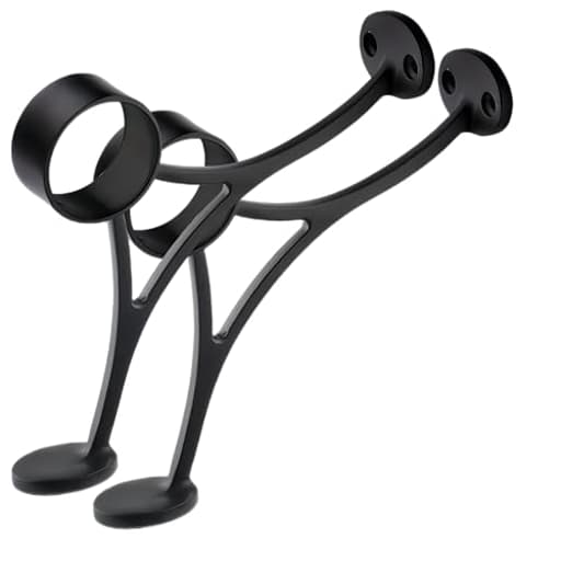 Stainless Steel Bar & Floor Mount Combination Foot Rail Bracket ,Fits 50.8mm/2inch OD Bar Foot Rail Tubing Furniture Hardware with Screws