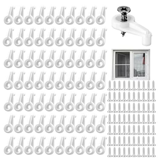 70 Pcs Storm Window Clips with Screws, Window Screen Clips Hardware for Fixing Screen Door Mirror with Screws Cabinet Retainer Kit