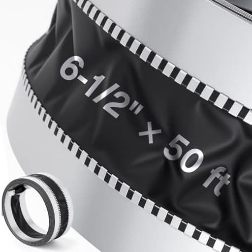 Vinyl Flexible Duct Connector 6-1/2 x 50 ft for Dryers, Range Hoods, HVAC and Other Household Scenarios