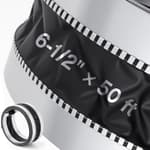 Vinyl Flexible Duct Connector 6-1/2 x 50 ft for Dryers, Range Hoods, HVAC and Other Household Scenarios