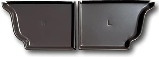 K-TEC 5 Inch Musket Brown K-Style Aluminum Rain Gutter End Caps