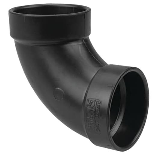 - I05555H U5807 3 HXH 90 ELBOW ABS, Black, 3"