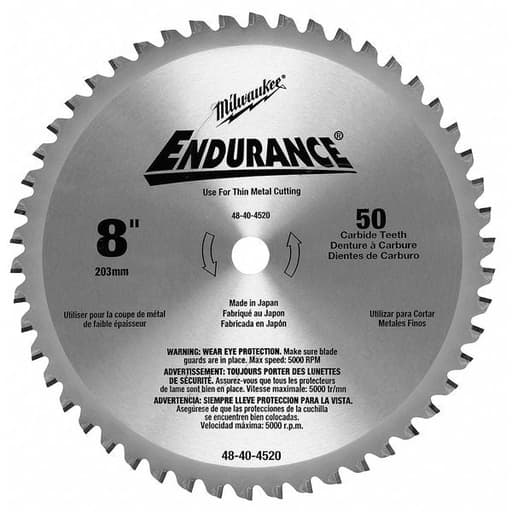 8" Thin Metal & Stainless Cutting Circular Saw Blade