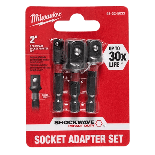 SHOCKWAVE 3PC Impact Socket Adapter Set