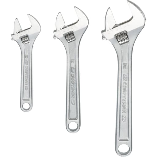 Adjustable Wrench Set, 3-Piece