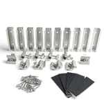 Solar Panel Mounting Brackets Mid and End Clamps and Rails Kit for Roofing Solar Panels of Multiple Sized,Mounting Clamp for Solar Panels Mount PV Modules Fixing Rooftop Installation Support