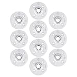 1/2 in. Floor Flange, Authentic Galvanized Malleable Iron, 10 Pack, for DIY Pipe Shelving and Furniture Building