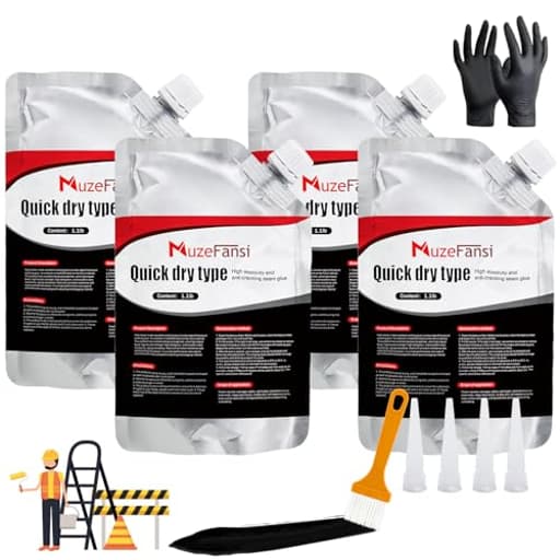 4 Pack Asphalt Crack Filler, Concrete Crack Repair Sealant, Asphalt Concrete Joint Filler for Slabs, Driveways, Patios – Fast-Drying, Weather-Resistant Repair Adhesive