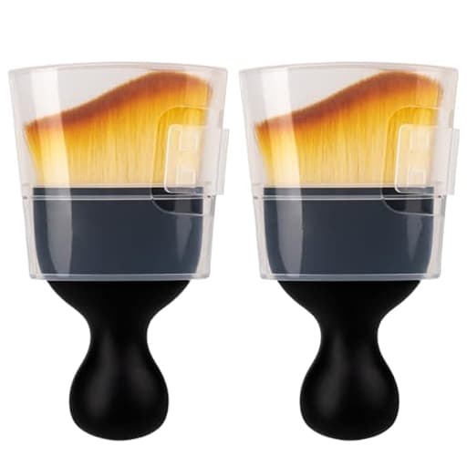 2PCS Car Interior Detailing Brush, Auto Car Detailing Brush Dusting Brush, Soft Bristles Car Interior Cleaning Tool for Dashboard Interior, Exterior, Skylight, Leather, Dust Brush, Brown